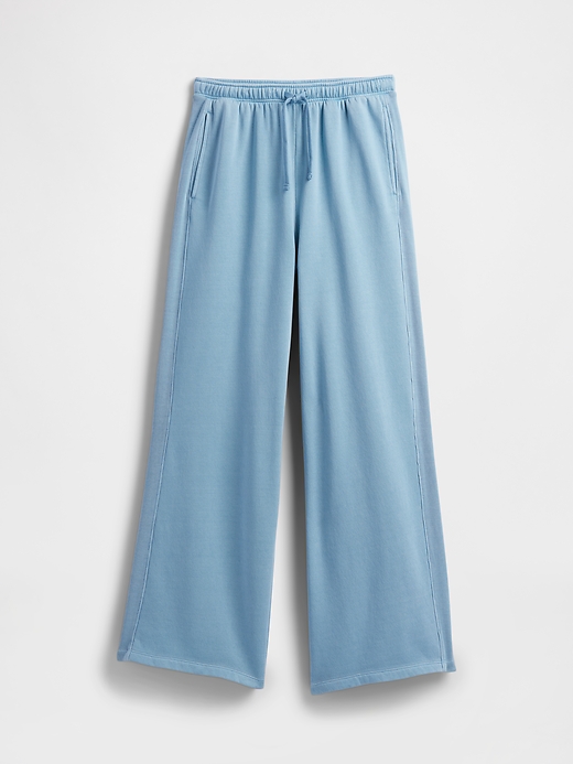 Image number 5 showing, Fleece Rib-Seam Wide-Leg Pants