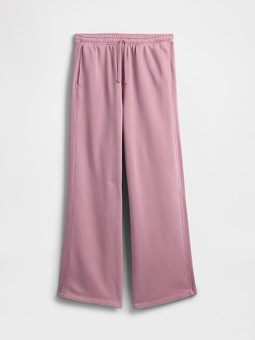 Image number 5 showing, Fleece Rib-Seam Wide-Leg Pants