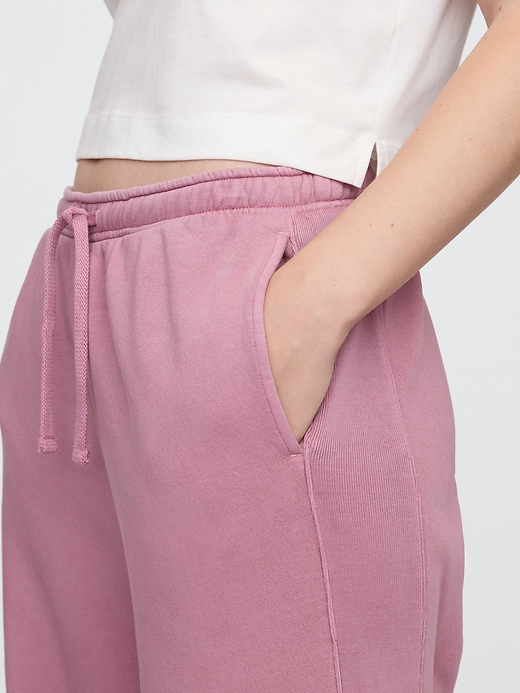 Image number 4 showing, Fleece Rib-Seam Wide-Leg Pants