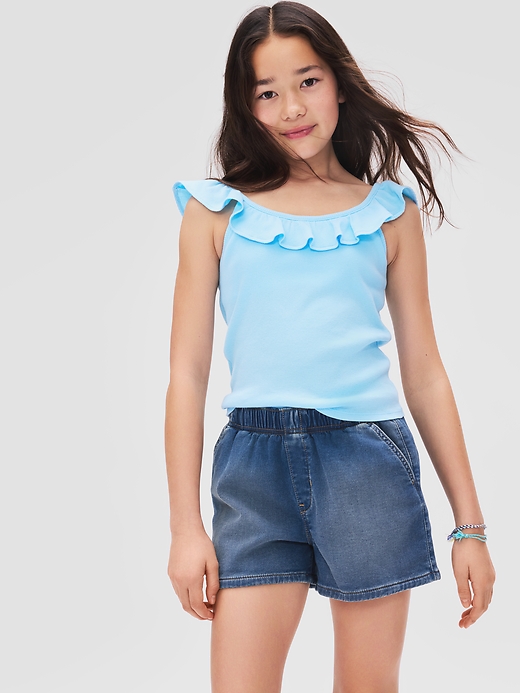 Image number 2 showing, Kids Ribbed Ruffle Tank Top