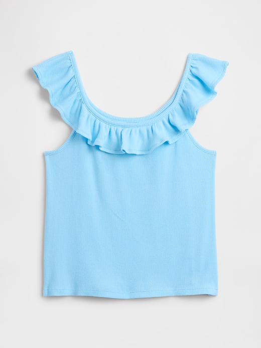 Image number 4 showing, Kids Ribbed Ruffle Tank Top