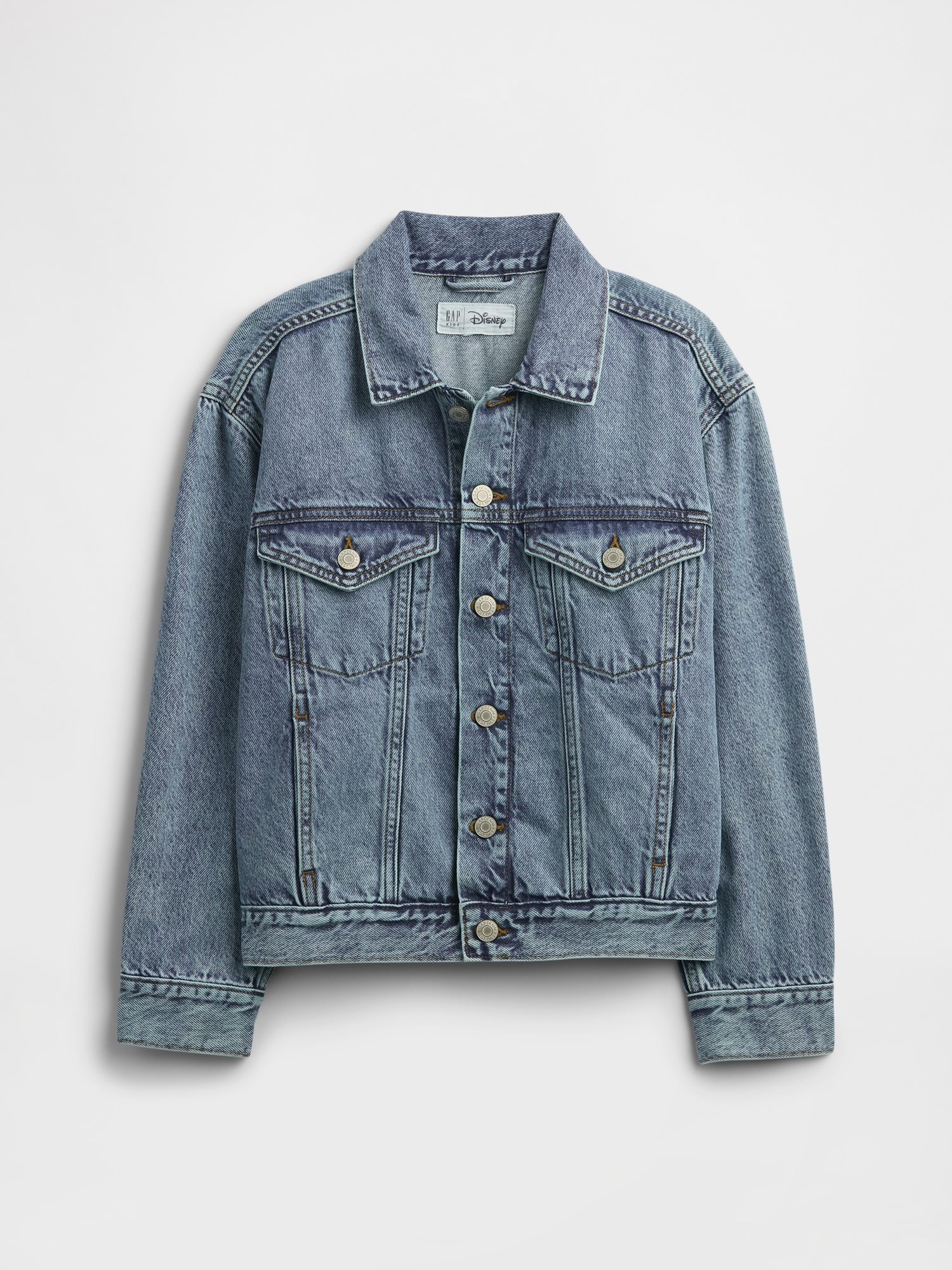 GapKids × Disney Mickey Mouse Relaxed Icon Denim Jacket | Gap Factory