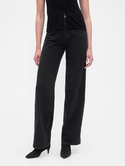 Image number 2 showing, High Rise Wide-Leg Jeans