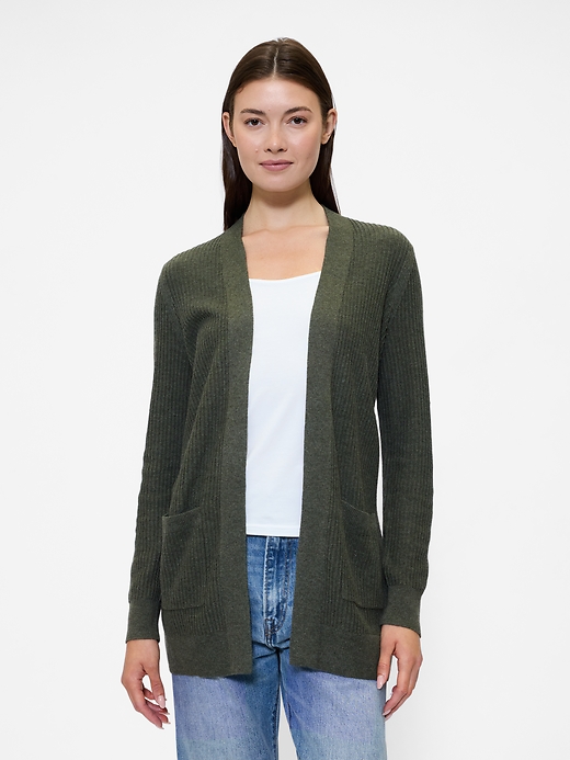 Relaxed Shaker-Stitch Open-Front Cardigan | Gap Factory