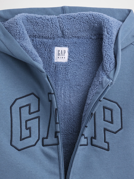 Kids Gap Logo Sherpa Zip Hoodie | Gap Factory