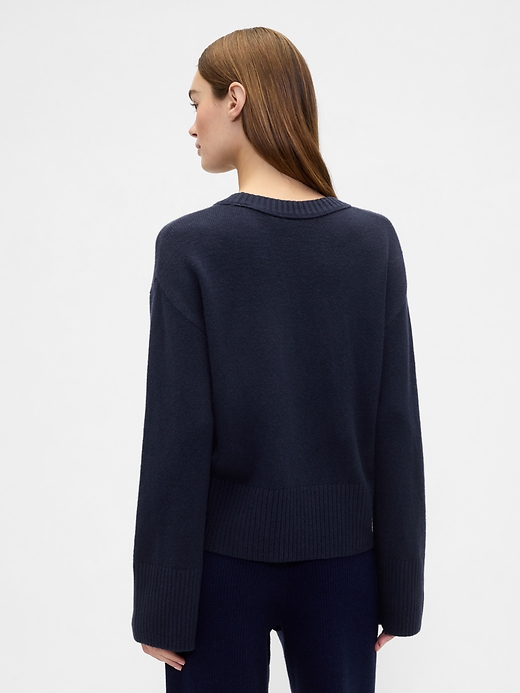 Image number 2 showing, CashSoft Relaxed Crewneck Sweater