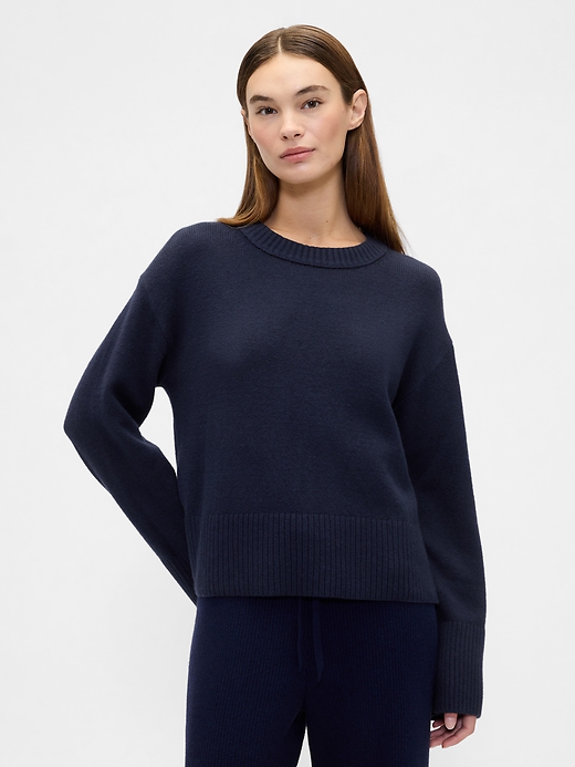 Image number 1 showing, CashSoft Relaxed Crewneck Sweater