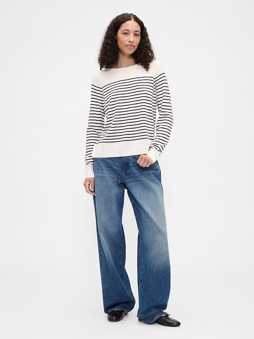 Image number 3 showing, Relaxed Stripe Boatneck Sweater