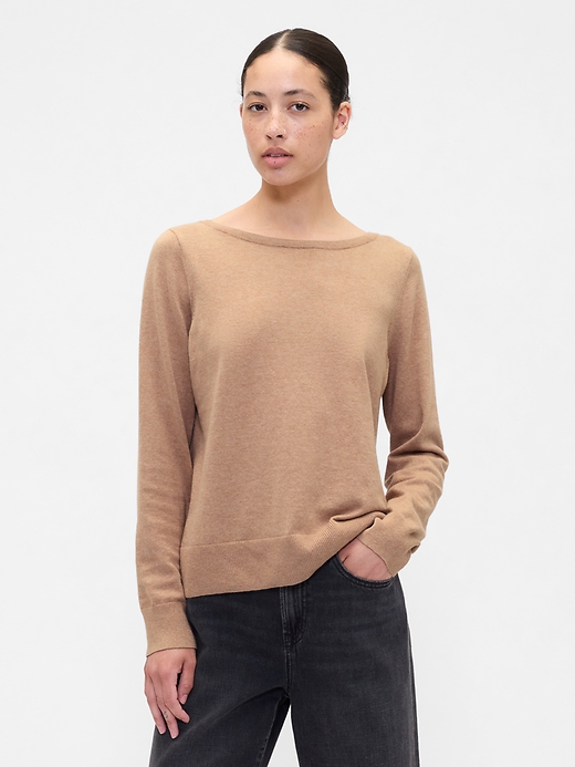 Image number 1 showing, Relaxed Boatneck Sweater