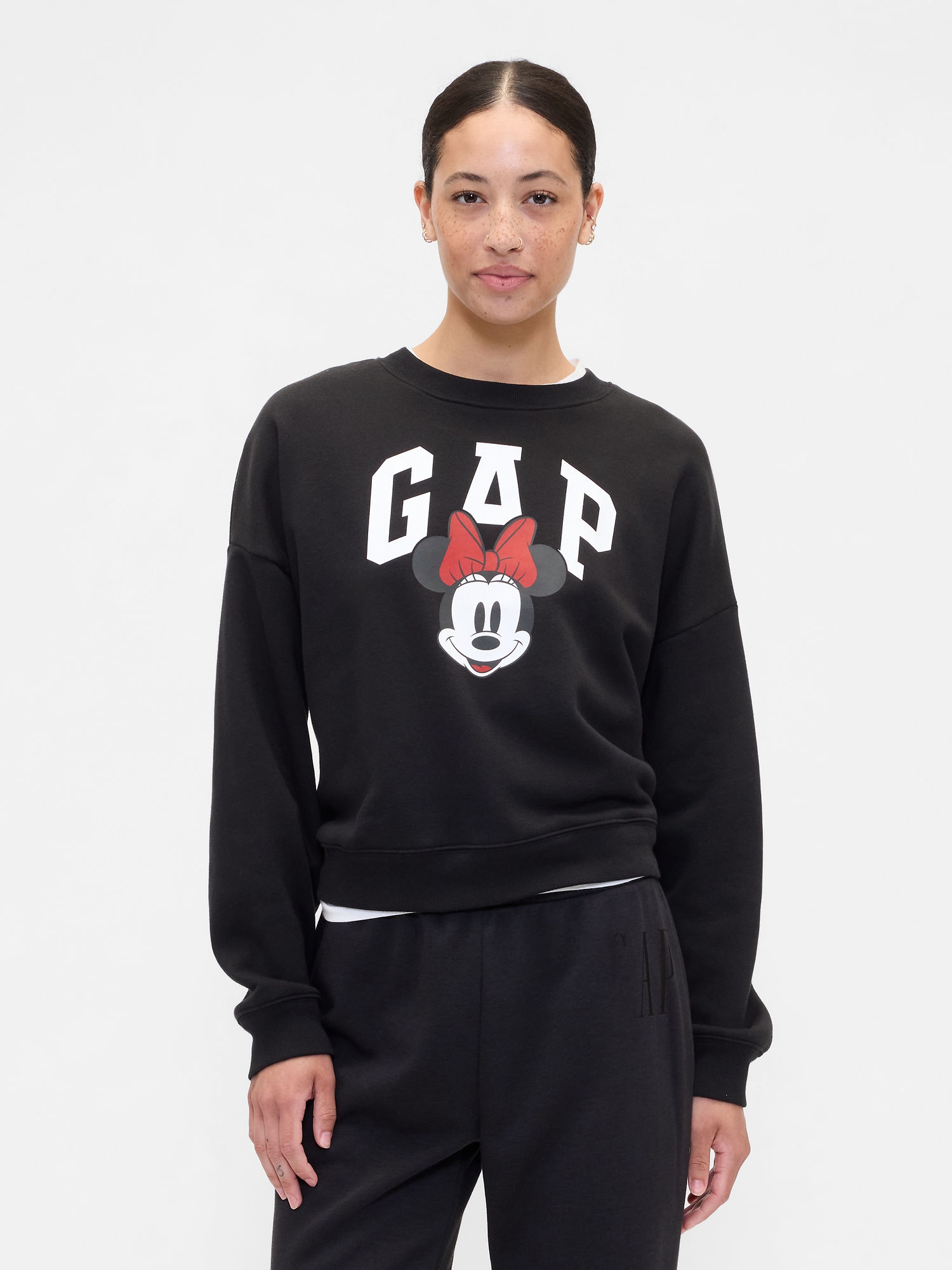 Gap × Disney Minnie Mouse Oversized Logo Sweatshirt | Gap Factory