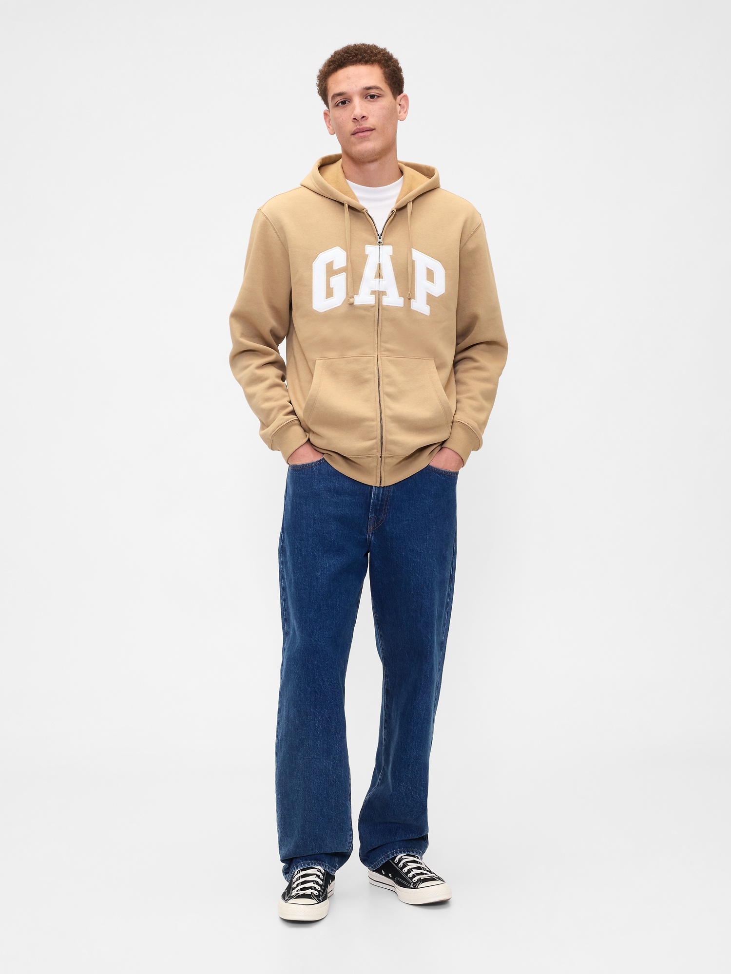 Adult Relaxed Gap Logo Zip Hoodie | Gap Factory