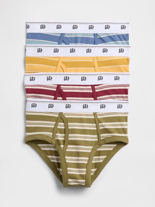 Image number 1 showing, Kids Stripe Briefs (4-Pack)