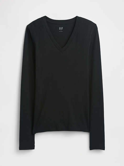 Image number 5 showing, Modern Ribbed V-Neck T-Shirt