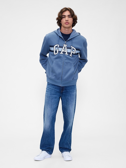 Relaxed Gap Logo Zip Hoodie | Gap Factory