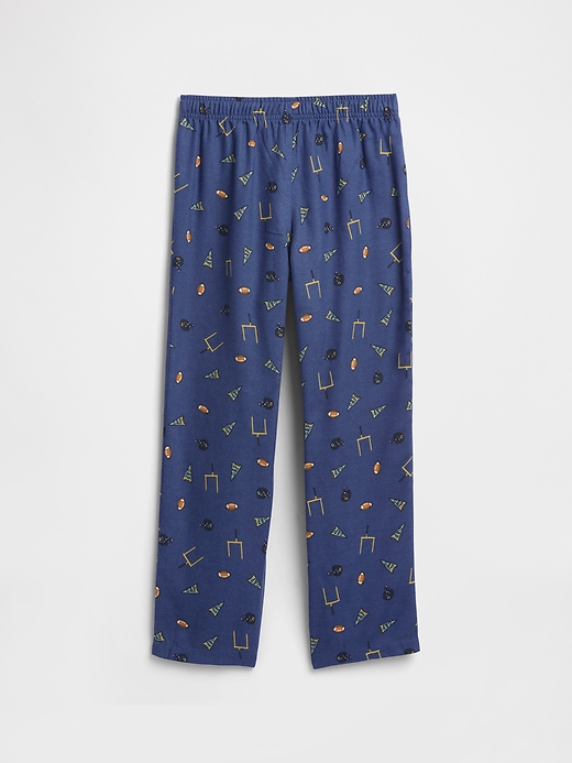 Image number 2 showing, Kids 100% Recycled Flannel Football PJ Pants