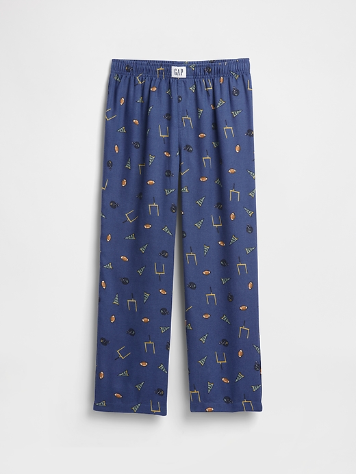 Image number 1 showing, Kids 100% Recycled Flannel Football PJ Pants
