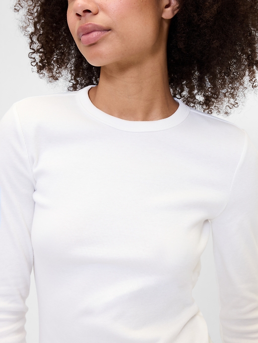 Image number 4 showing, Essential Ribbed Crewneck T-Shirt