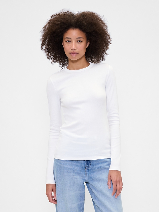Image number 1 showing, Essential Ribbed Crewneck T-Shirt