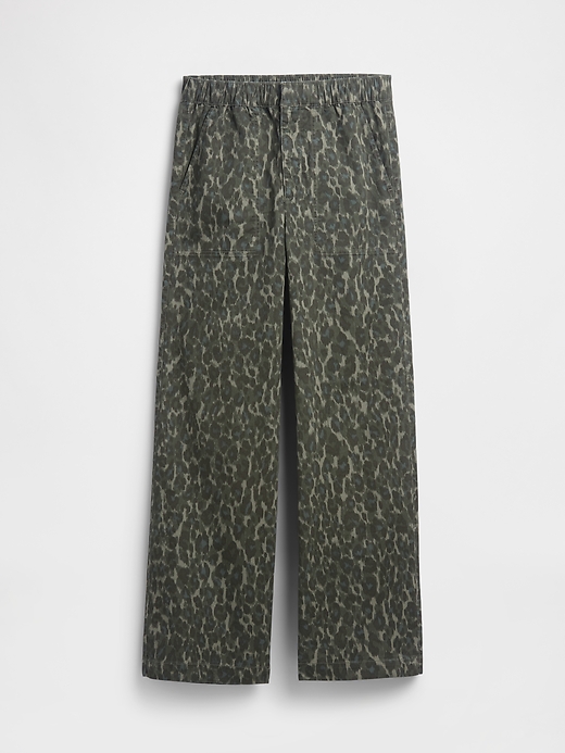 Image number 7 showing, High Rise Print Easy Wide-Leg Khakis