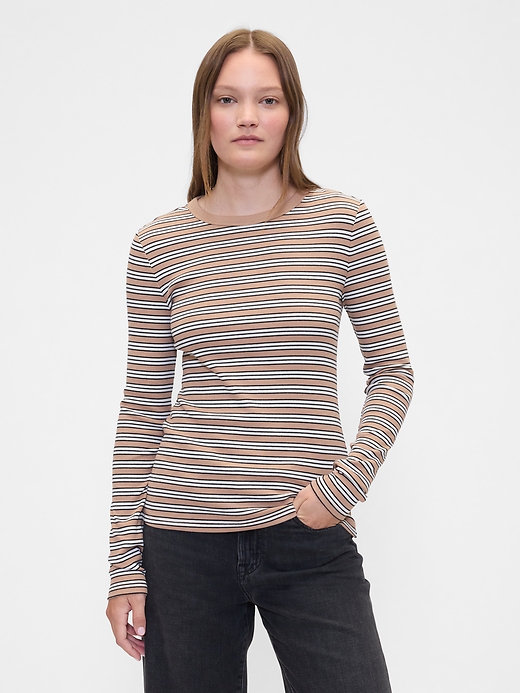 Image number 1 showing, Essential Ribbed Crewneck T-Shirt