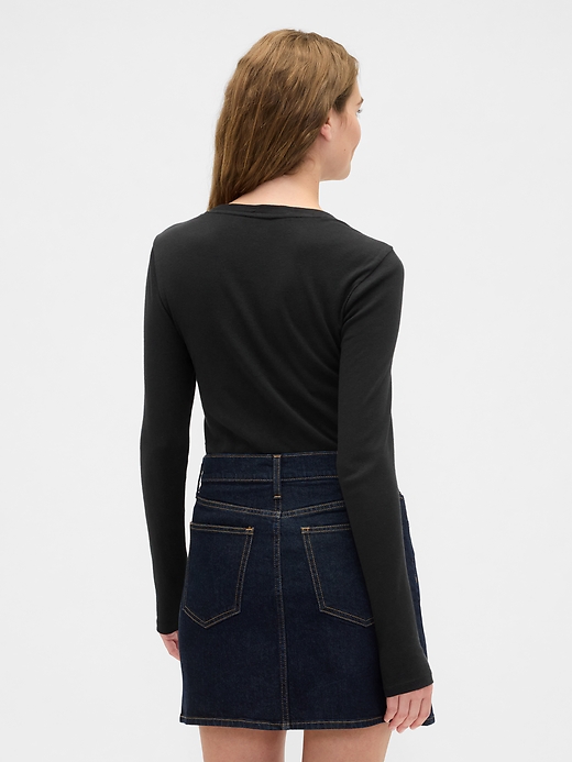 Image number 2 showing, Modern Ribbed Crewneck T-Shirt