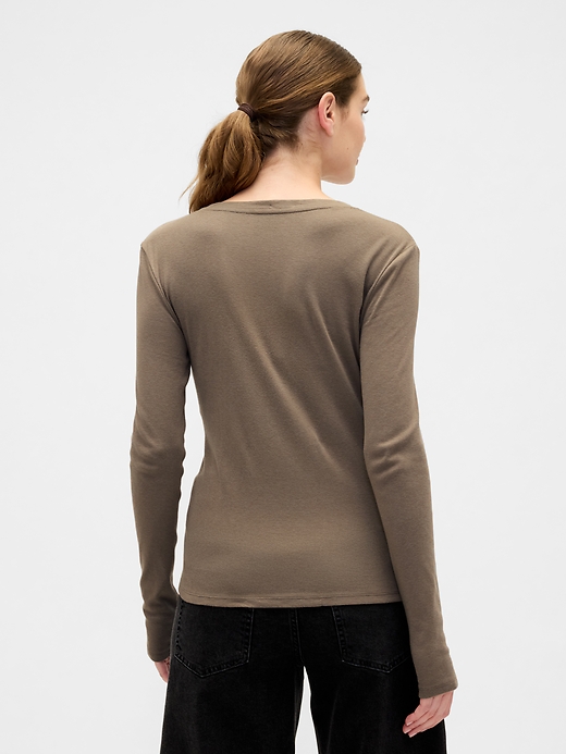 Image number 2 showing, Modern Ribbed V-Neck T-Shirt