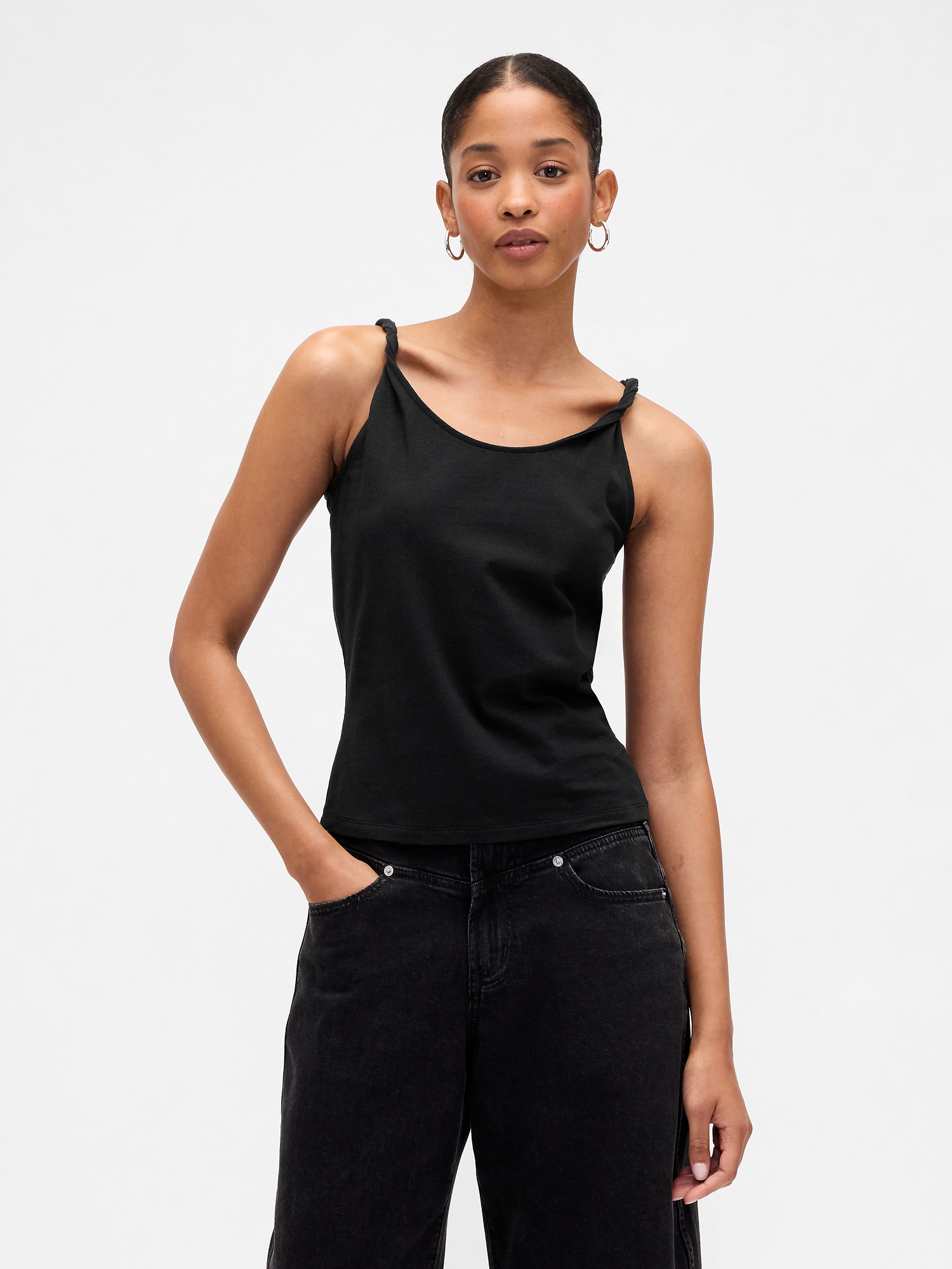 Stretch Jersey Twist Tank Top | Gap Factory