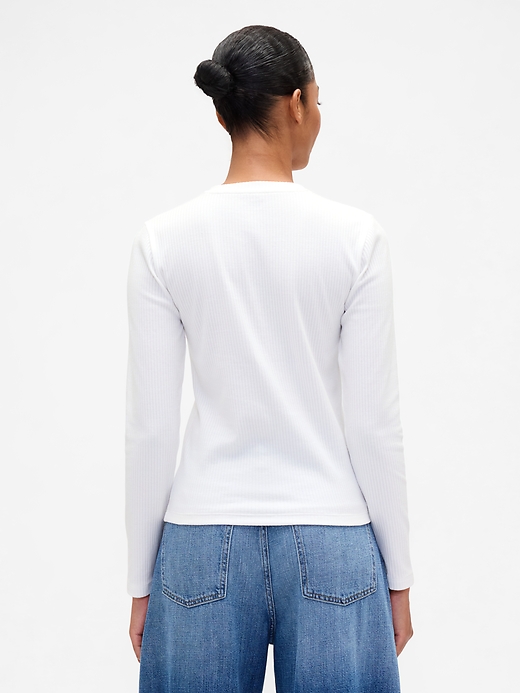 Image number 2 showing, Ribbed Button-Up Top