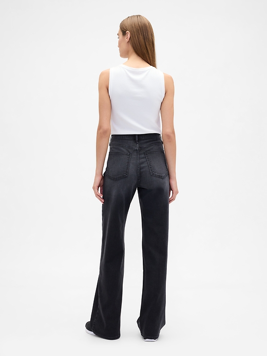 Image number 4 showing, High Rise Wide-Leg Sweatpant Jeans