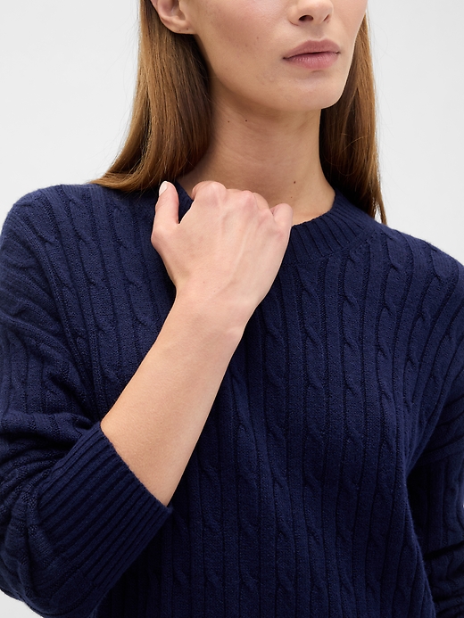 Image number 3 showing, CashSoft Relaxed Crewneck Sweater Mini Dress