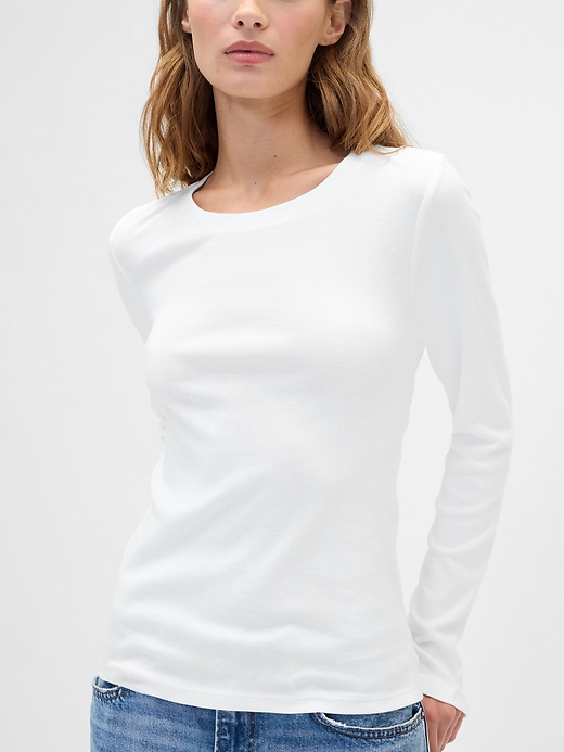 Image number 4 showing, Modern Ribbed Crewneck T-Shirt