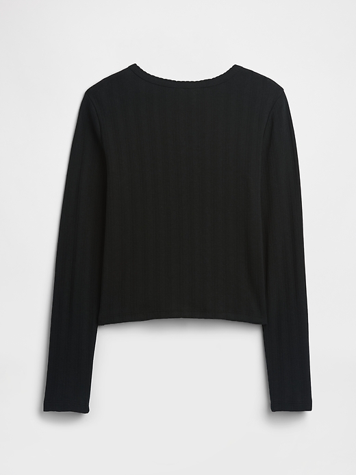 Image number 2 showing, Kids Ribbed Pointelle T-Shirt