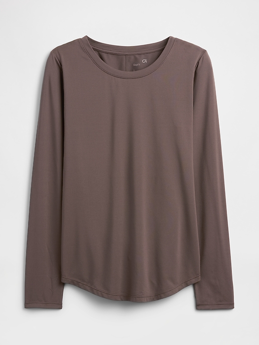 GapFit Brushed Jersey Curved-Hem T-Shirt | Gap Factory