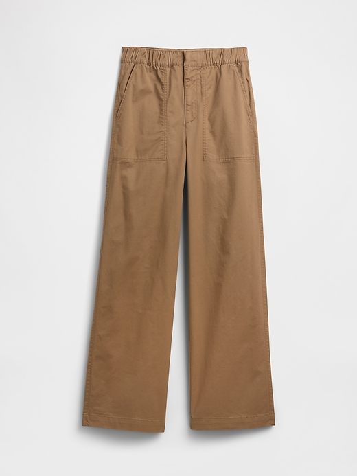 Image number 7 showing, High Rise Easy Wide-Leg Khakis