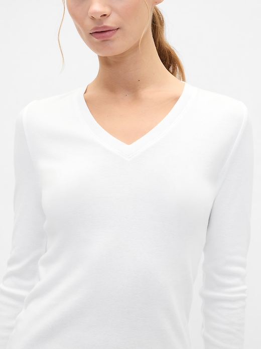 Image number 4 showing, Modern Ribbed V-Neck T-Shirt