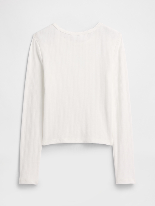 Image number 2 showing, Kids Ribbed Pointelle T-Shirt