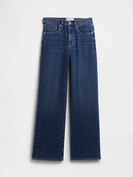 Image number 7 showing, High Rise Wide-Leg Sweatpant Jeans