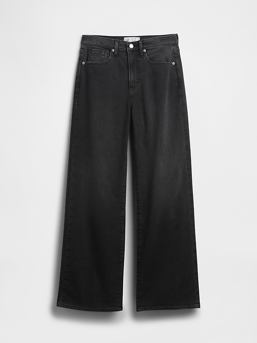 Image number 7 showing, High Rise Wide-Leg Sweatpant Jeans