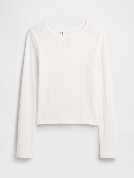 Image number 1 showing, Kids Ribbed Pointelle T-Shirt