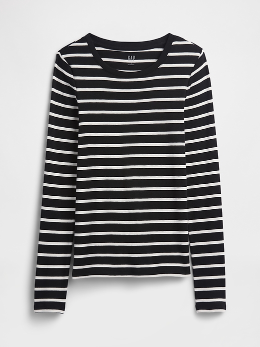Image number 5 showing, Modern Ribbed Stripe Crewneck T-Shirt