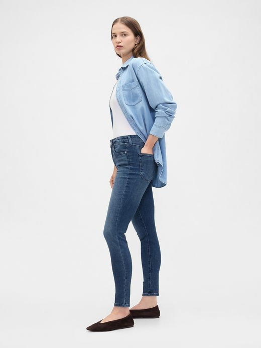 Image number 3 showing, High Rise Universal Skinny Jeans