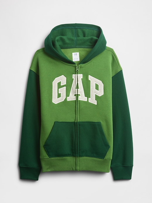 Image number 1 showing, Kids Relaxed Gap Logo Colorblock Zip Hoodie