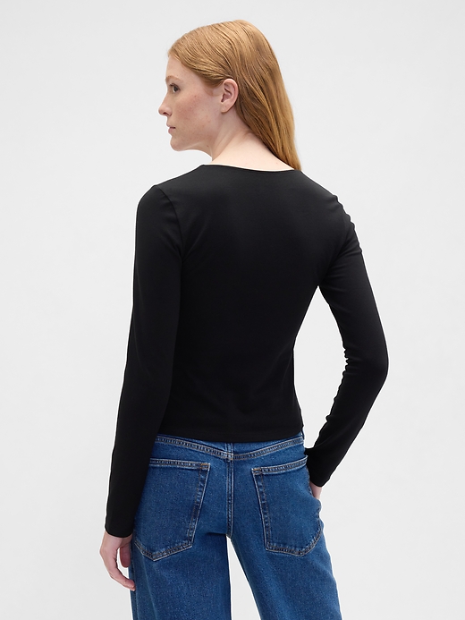 Image number 2 showing, Stretch Jersey Scoopneck Top