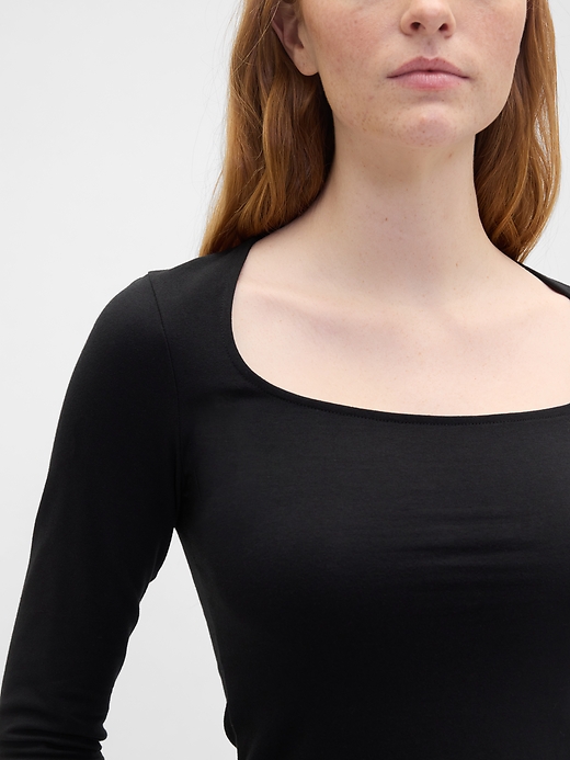 Image number 4 showing, Stretch Jersey Scoopneck Top