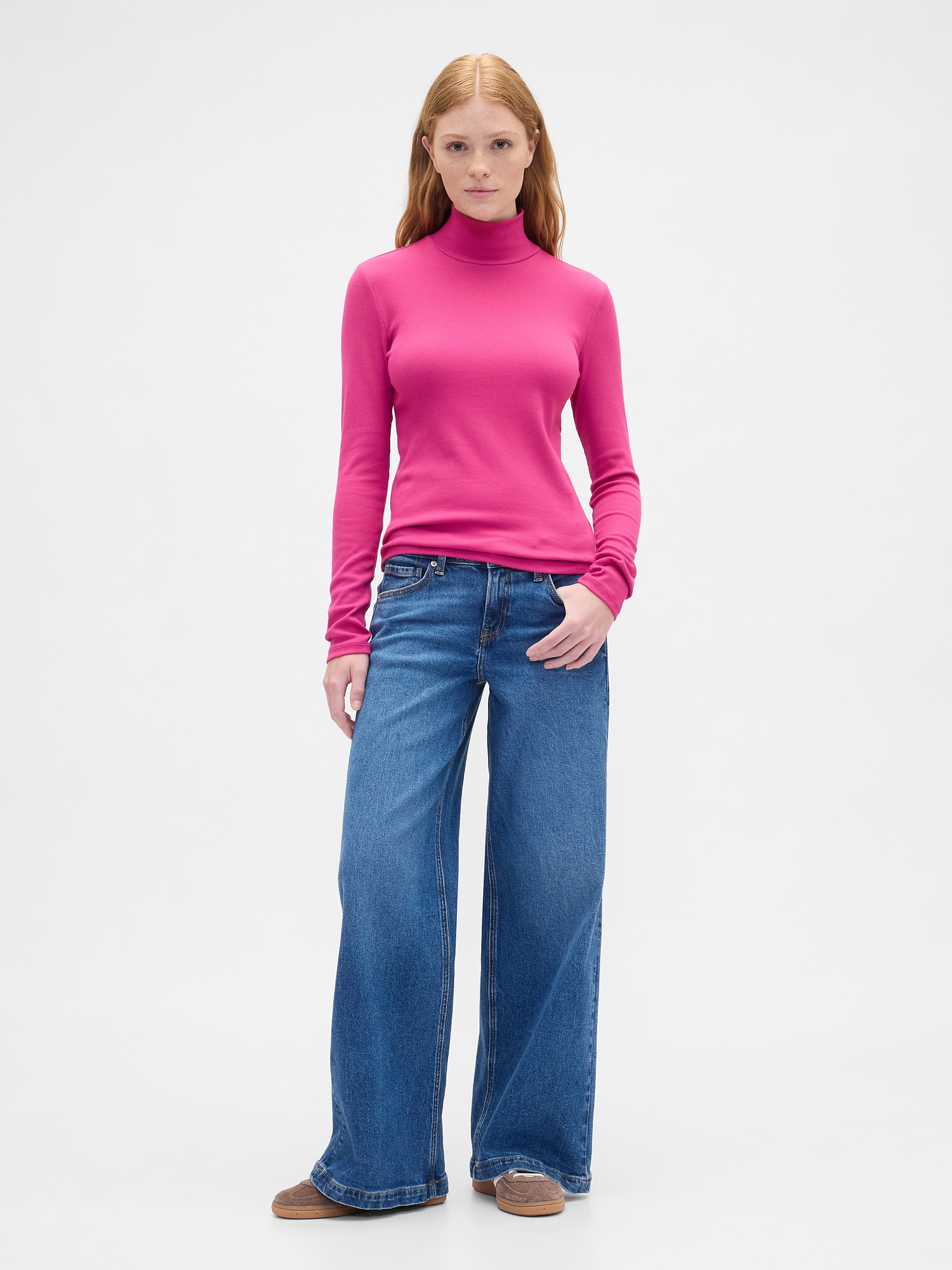 Ribbed Turtleneck T-Shirt | Gap Factory