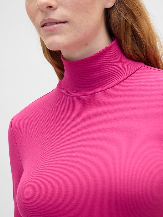 Image number 4 showing, Ribbed Turtleneck T-Shirt