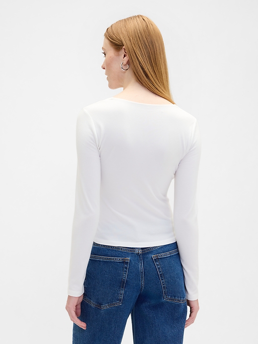 Image number 2 showing, Stretch Jersey Scoopneck Top