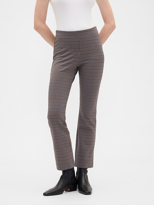 Image number 2 showing, High Rise Ponte Flare Crop Pants