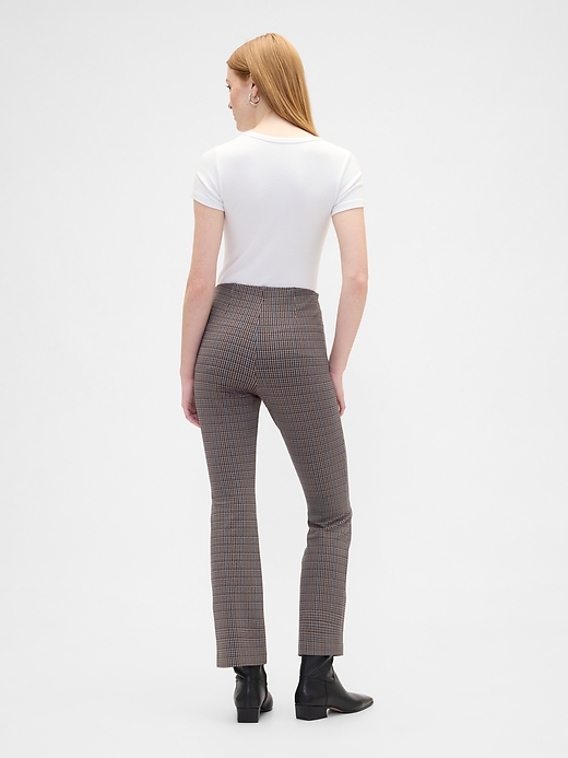Image number 4 showing, High Rise Ponte Flare Crop Pants