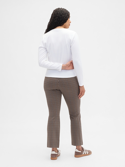 Image number 6 showing, High Rise Ponte Flare Crop Pants